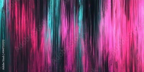 Obraz na płótnie Vibrant Abstract Stripes in Pink and Turquoise w salonie