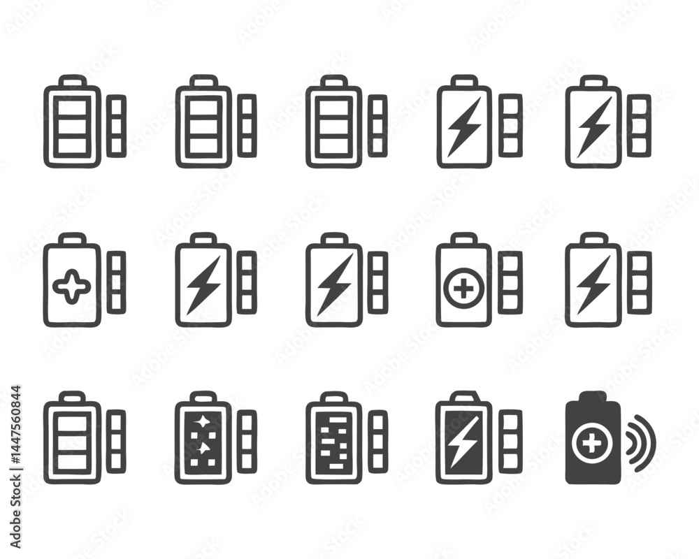 battery icon set battery icon set