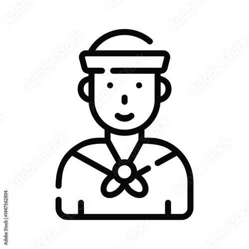 Sailor icon designed in line style, ready for premium use