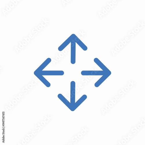 direction everywhere icon sign vector