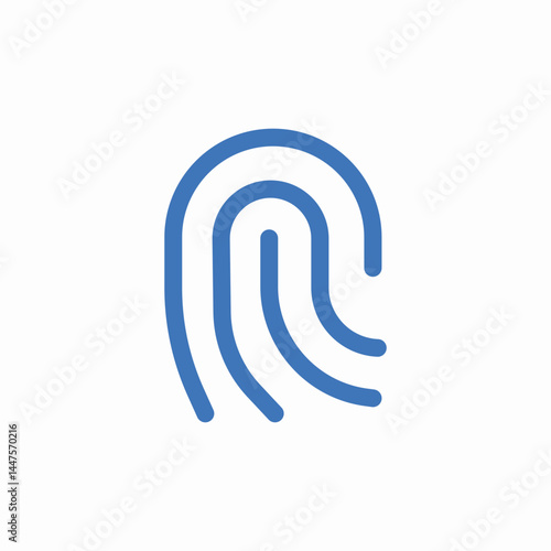 fingerprint scan icon sign vector