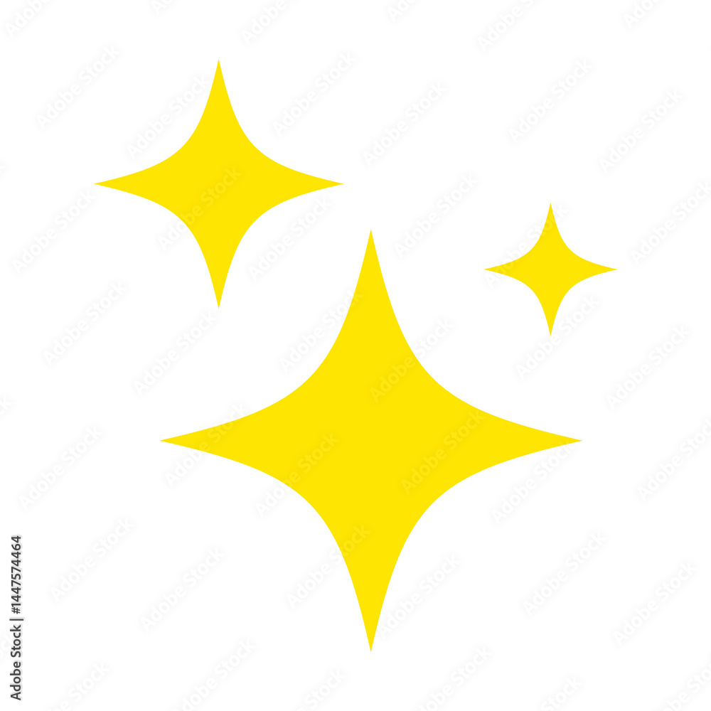 AI sparkling icon, star decoration symbol for button UI banner vector illustration AI sparkling icon, star decoration symbol for button UI banner vector illustration