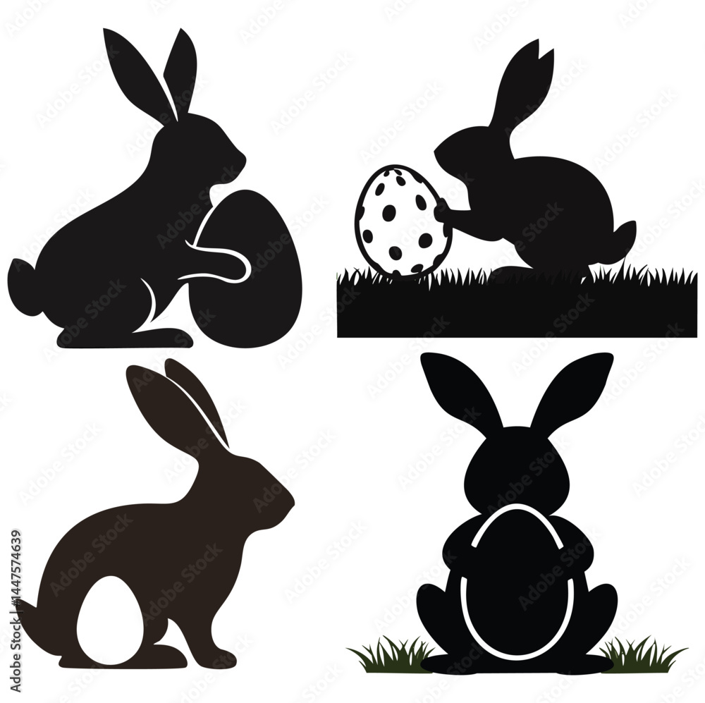 Obraz premium set of easter rabbits