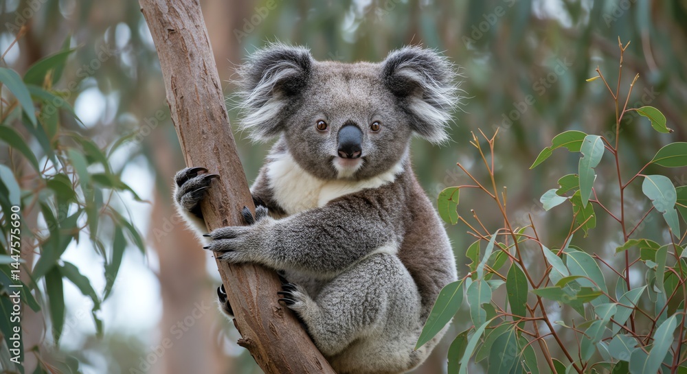 Obraz premium Koala on Tree Branch