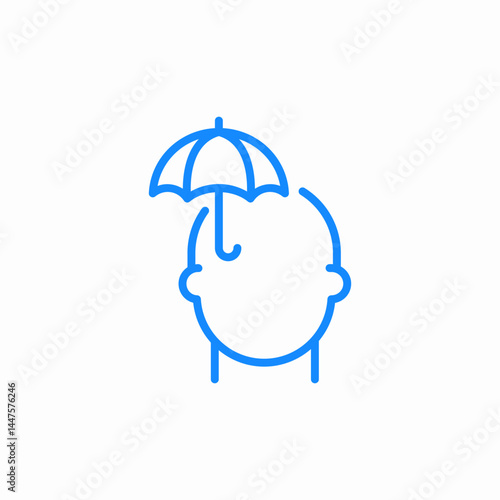 mental protection icon sign vector