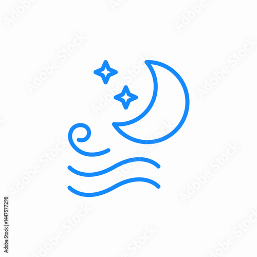 night breeze icon sign vector