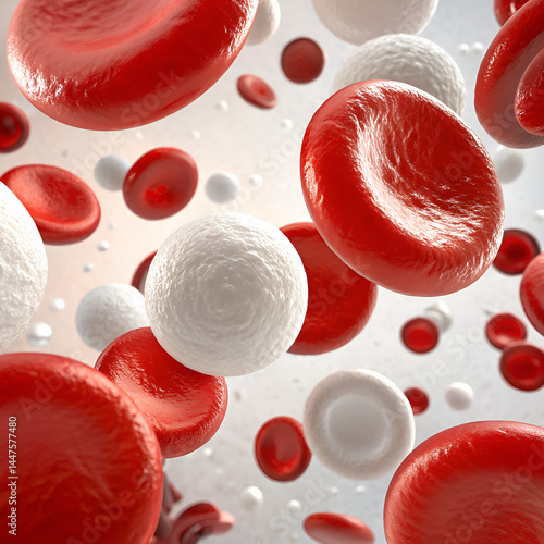 blood cells isolated on white