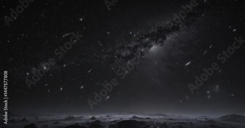 Inky black backdrop, myriad twinkling stars, cosmic dust ,  astronomy,  celestial bodies