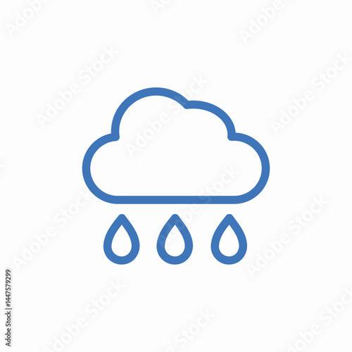 rain cloud icon sign vector