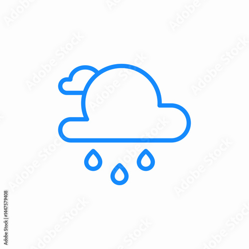 rainy clouds icon sign vector
