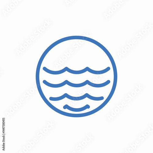 sea reservoir icon sign vector