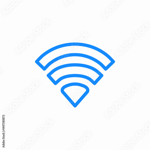 signal strenght sign blue icon sign vector