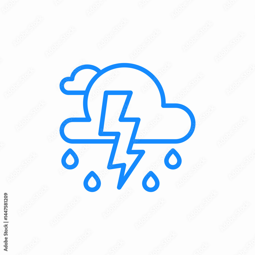 Obraz premium storm cloud icon sign vector