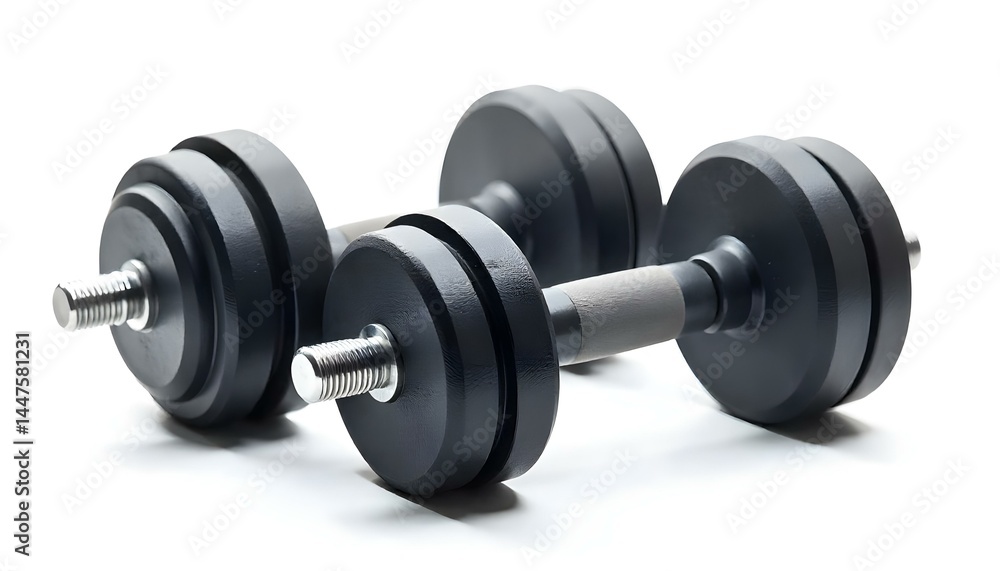 Two of dumbbells Isolated on white background Two of dumbbells Isolated on white background