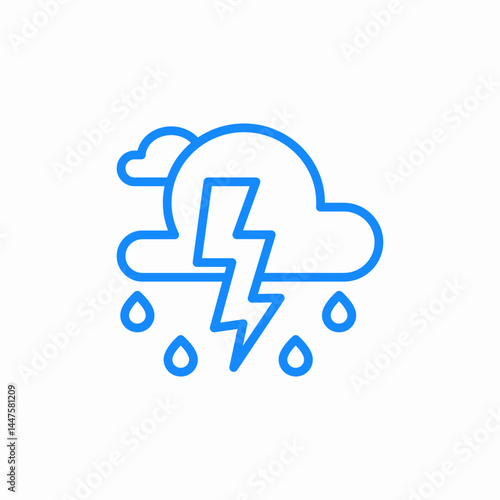 storm cloud icon sign vector