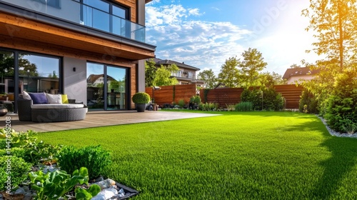 The perfect smooth lawn that resembles a carpet.