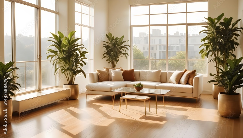 Fototapeta premium Photo interior modern design room 3d illustration