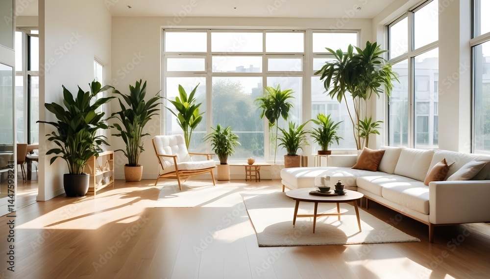 Fototapeta premium Photo interior modern design room 3d illustration