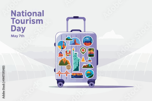 National Tourism Day May 7th Travel Celebration Image