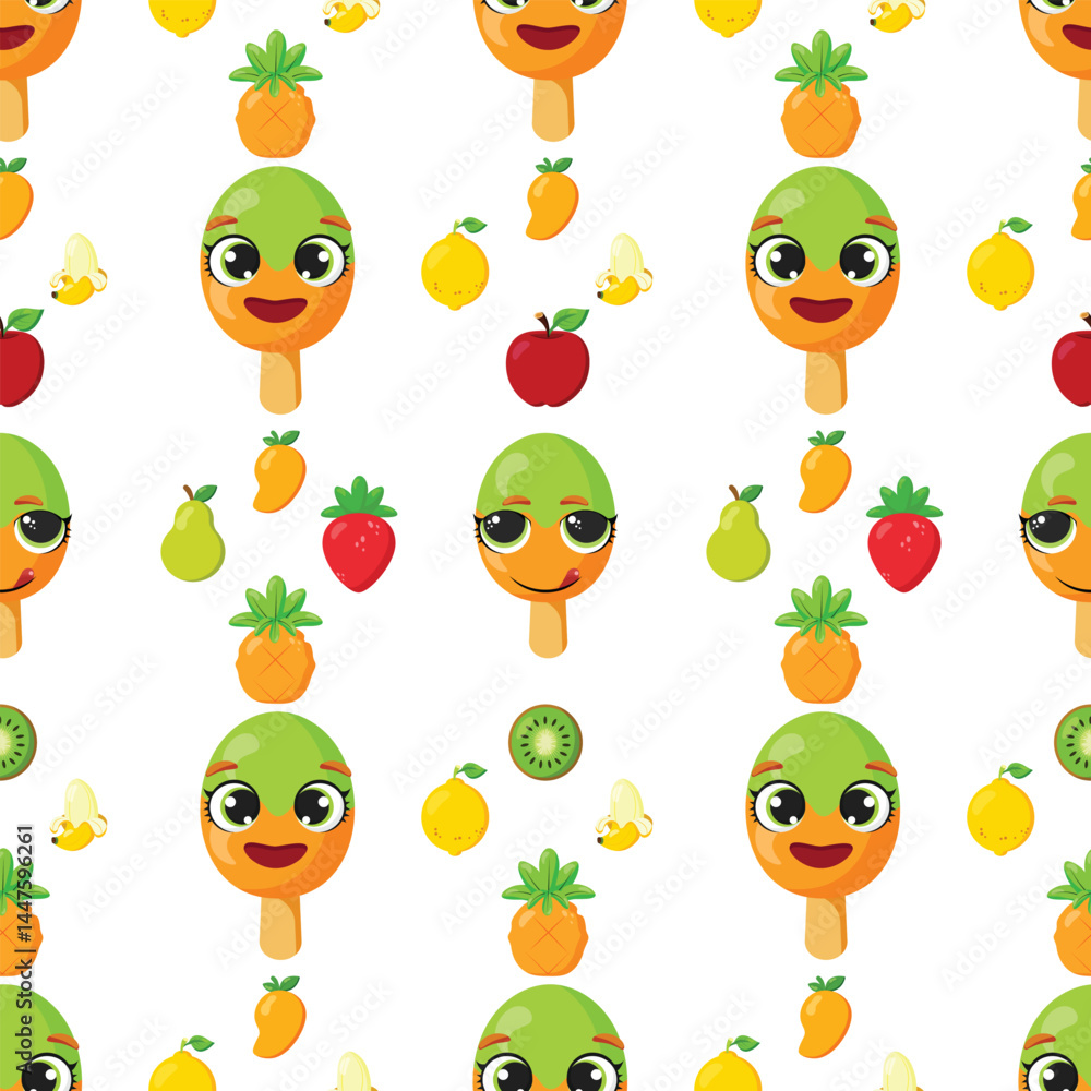 Happy fruit ice cream repeat Happy fruit ice cream repeat
