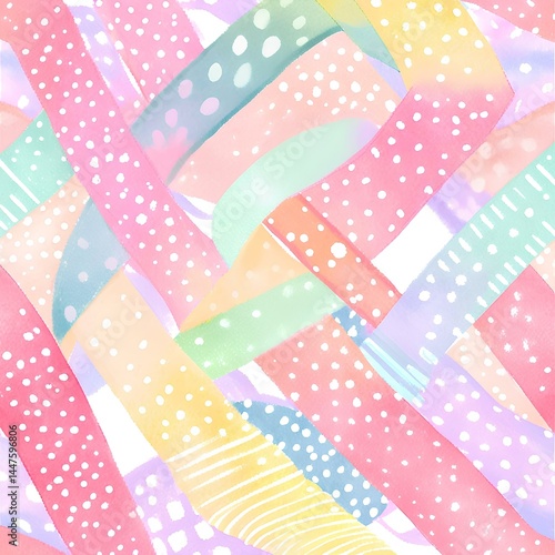 cute ribbon pattern background