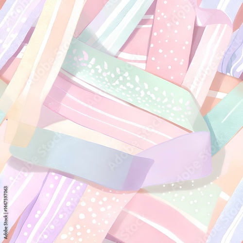 cute ribbon pattern background