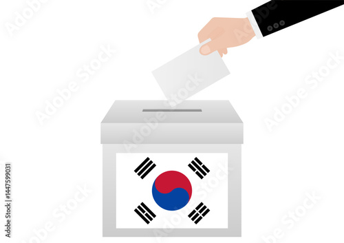 Election in the Korea. Election Concept. Vector Illustration.