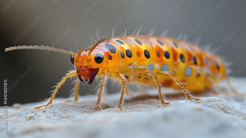 Vibrant Orange Insect Macro Photography Vibrant Orange Insect Macro Photography