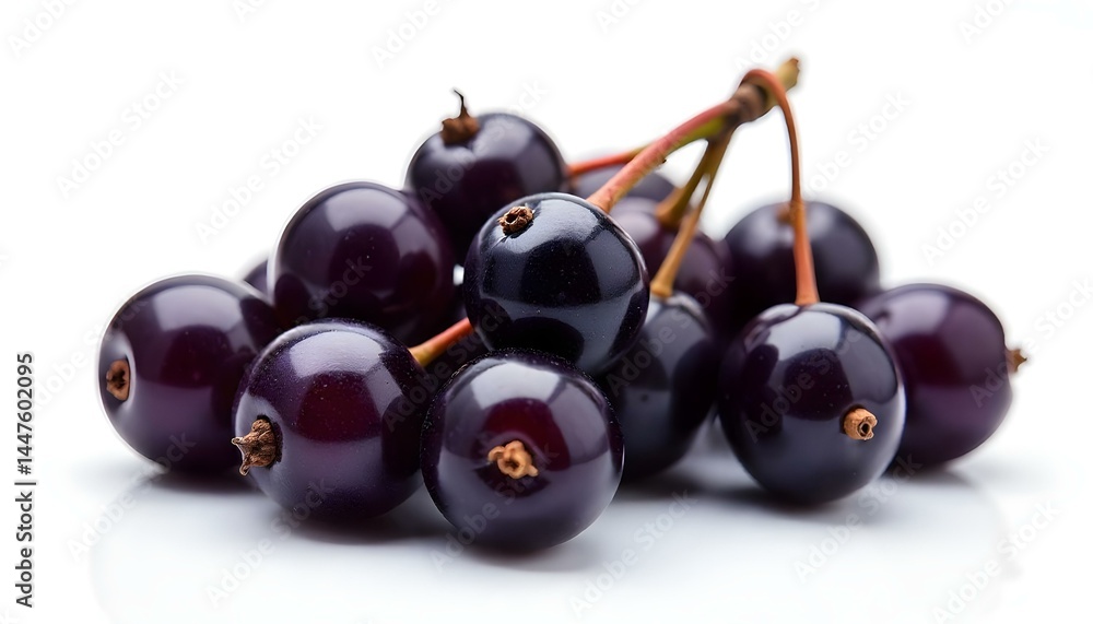 Black currant isolated on white background Black currant isolated on white background