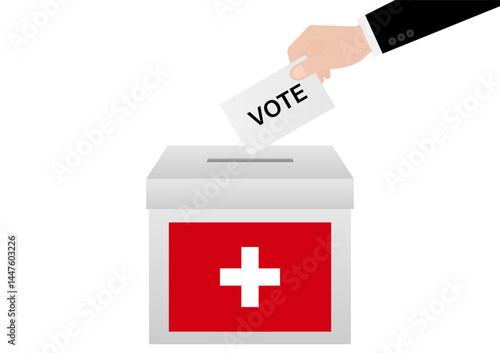 Election in the Switzerland. Election Concept. Vector Illustration.