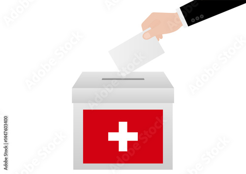 Election in the Switzerland. Election Concept. Vector Illustration.