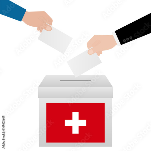 Election in the Switzerland. Election Concept. Vector Illustration.