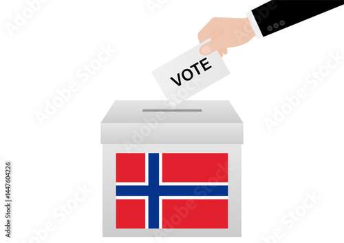 Election in the Norway. Election Concept. Vector Illustration.
