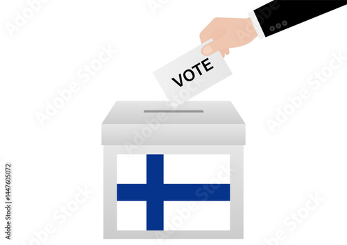 Election in the Finland. Election Concept. Vector Illustration.