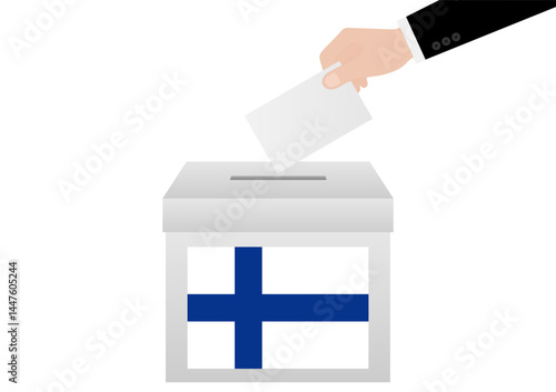 Election in the Finland. Election Concept. Vector Illustration.