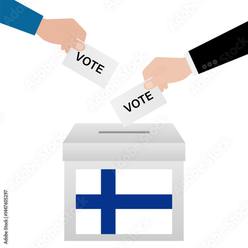 Election in the Finland. Election Concept. Vector Illustration.