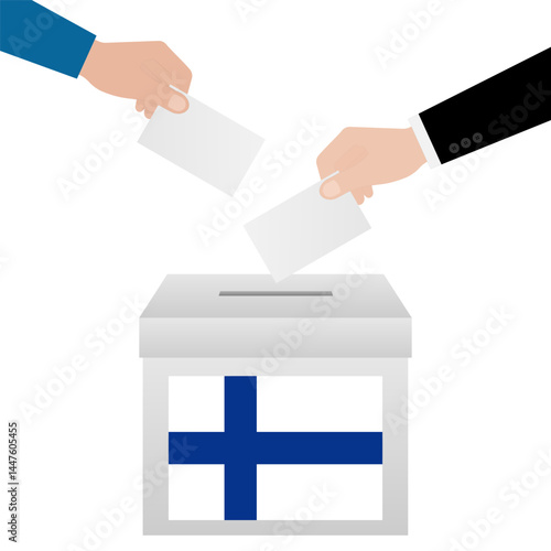 Election in the Finland. Election Concept. Vector Illustration.