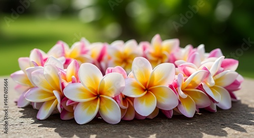Beautiful Plumeria Lei Hawaiian Flower Crown