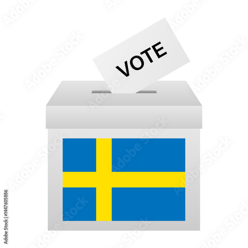 Election in the Sweden. Election Concept. Vector Illustration.