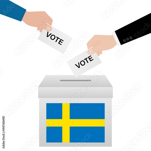 Election in the Sweden. Election Concept. Vector Illustration.