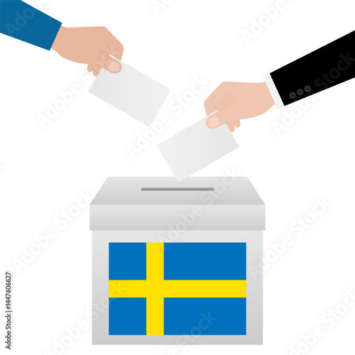 Election in the Sweden. Election Concept. Vector Illustration.