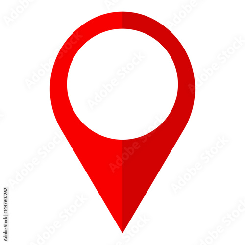 Free Download Red Map Location Pin Icon Isolated on Transparent Background - GFXLoad
