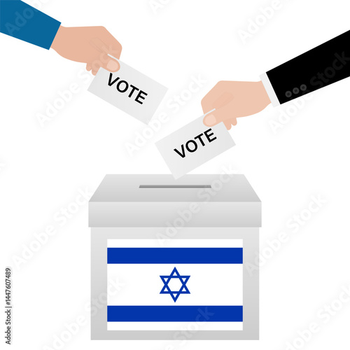 Election in the Israel. Election Concept. Vector Illustration.