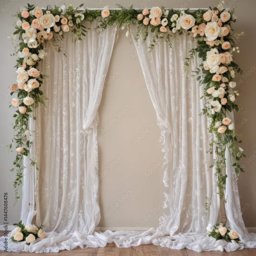 window with flowers, wedding decoration on the window, wedding bouquet on the window window with flowers, wedding decoration on the window, wedding bouquet on the window
