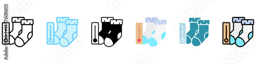 Cozy Socks multi style, mini illustration icon, related to relaxation, spa, wellness and more. Vector EPS 10 for modern concept, print, UI, UX kit, web and app development