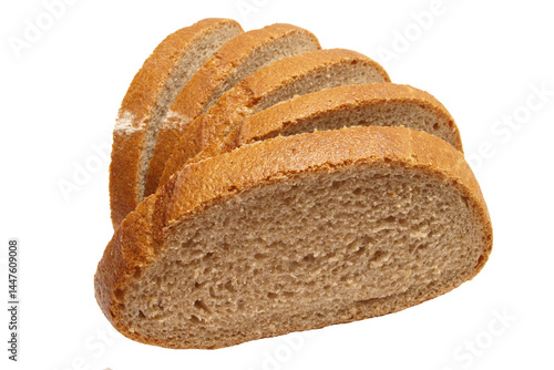Obraz na płótnie Sliced bread isolated on white w salonie