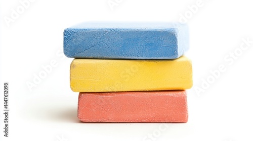 Chalk eraser isolated on white background