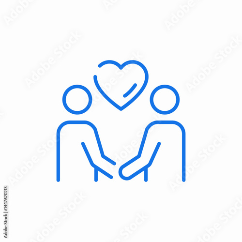 love connection together icon sign vector