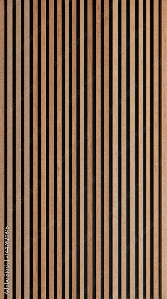 Obraz premium Wooden wall with alternating light and dark vertical stripes, modern interior design inspiration
