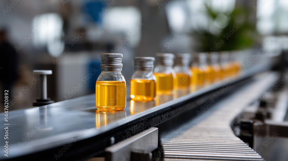 Streamlined Mass Production of Bottles on a Conveyor Belt Streamlined Mass Production of Bottles on a Conveyor Belt